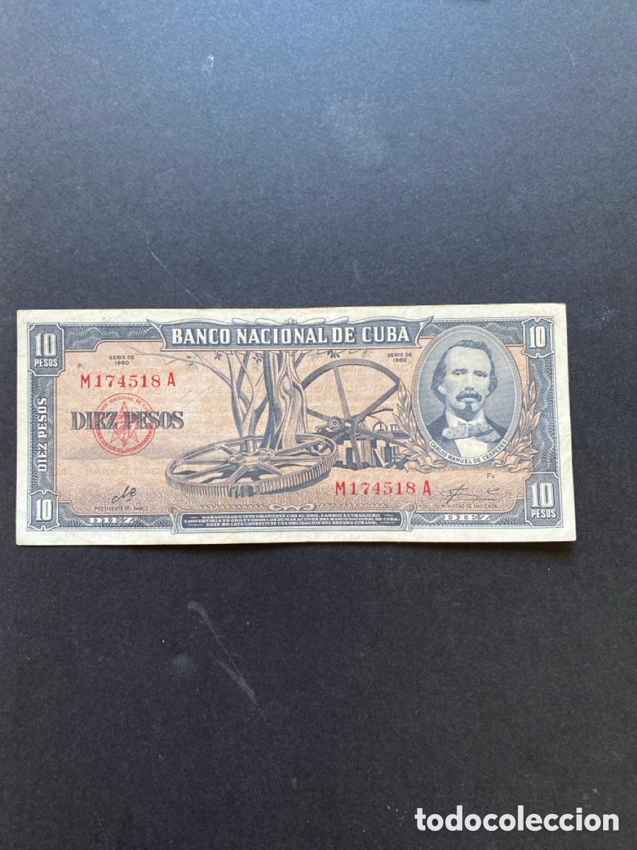 Billetes extranjeros: Billete de Cuba 10 pesos - Foto 1