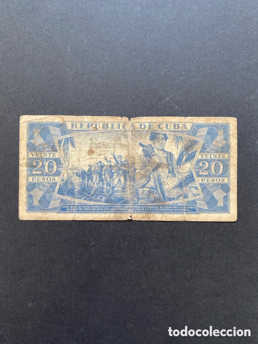 Billetes extranjeros: Billete de Cuba 20 pesos - Foto 2