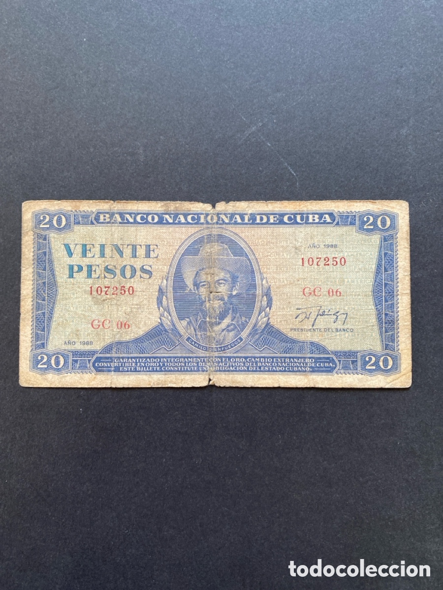 Billetes extranjeros: Billete de Cuba 20 pesos - Foto 1