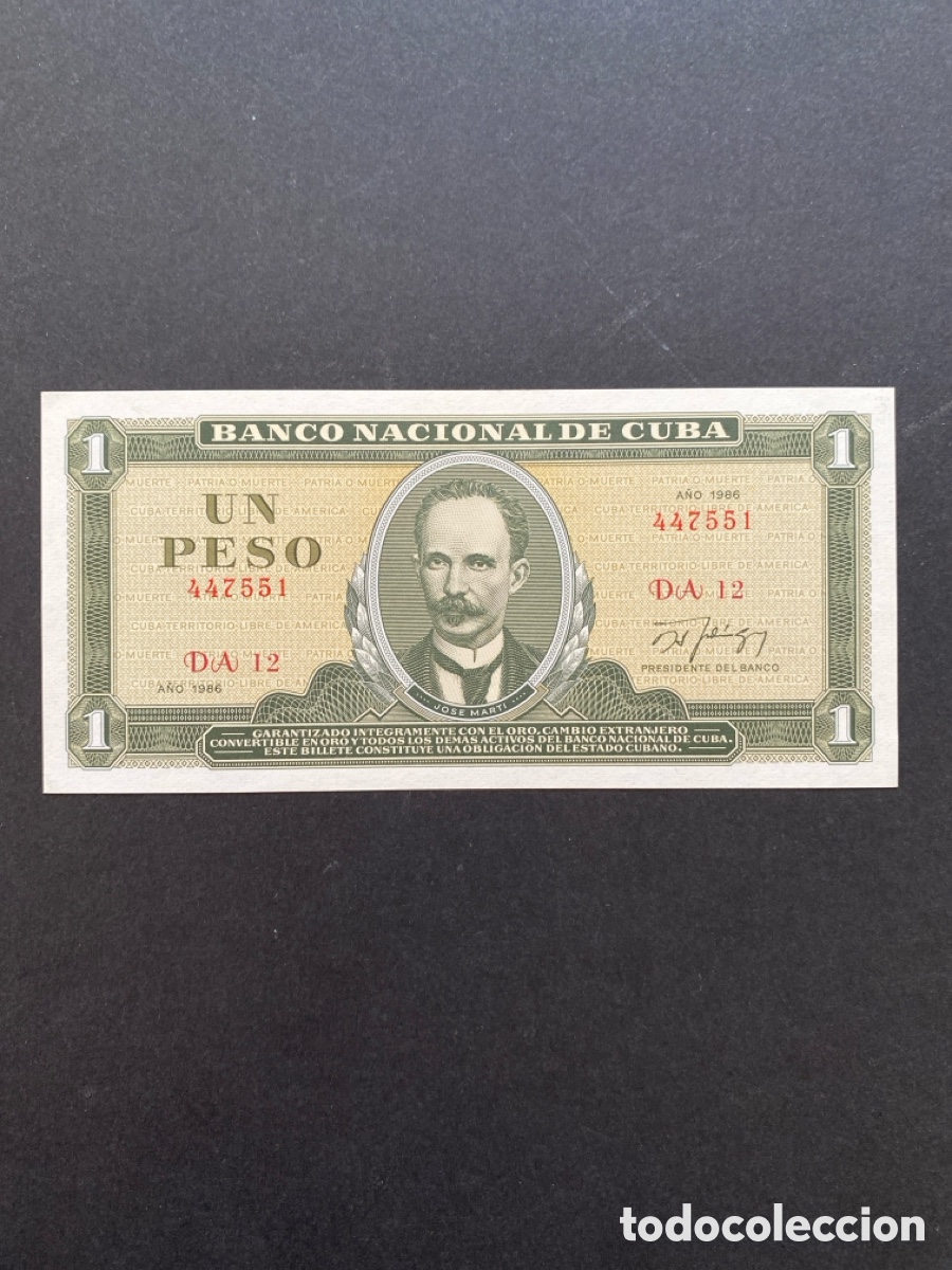 Billetes extranjeros: Billete de Cuba 1 peso - Foto 1