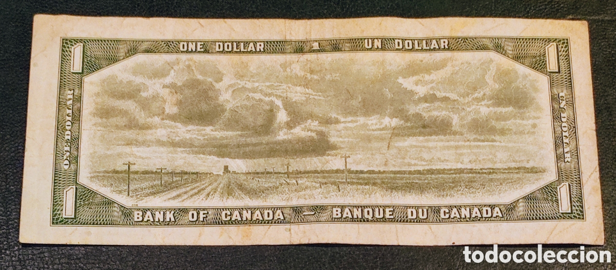 Billetes extranjeros: Canad&aacute;, 1954, 1 d&oacute;lar - Foto 2