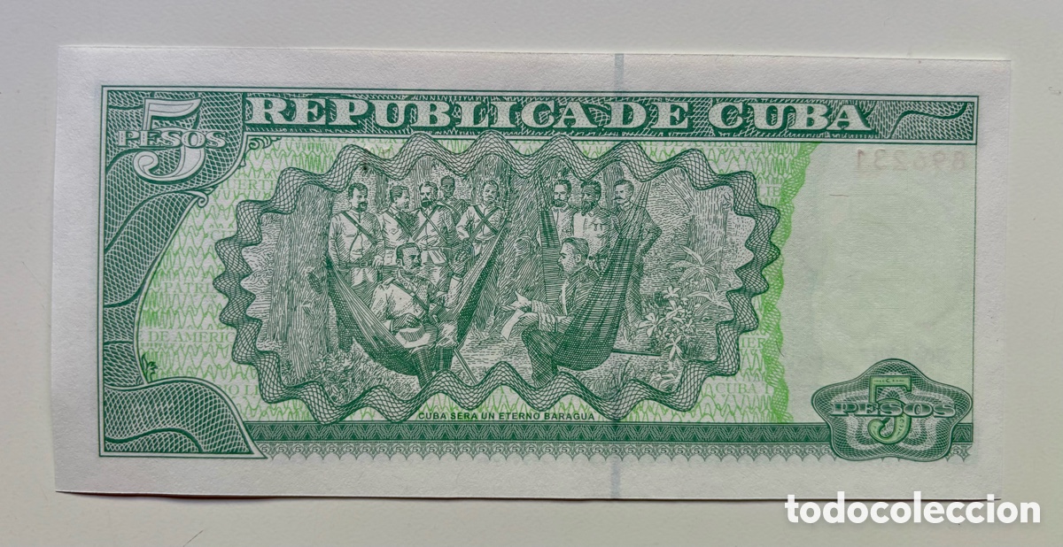 Billetes extranjeros: Billete CUBA 5 Pesos 2017 SC - Foto 2