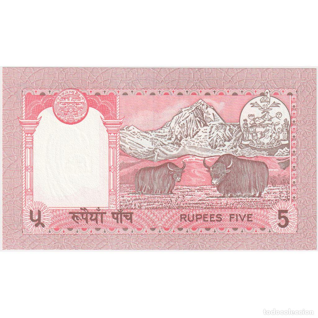 Billetes extranjeros: [#1231171] Nepal, 5 Rupees, UNC - Foto 2