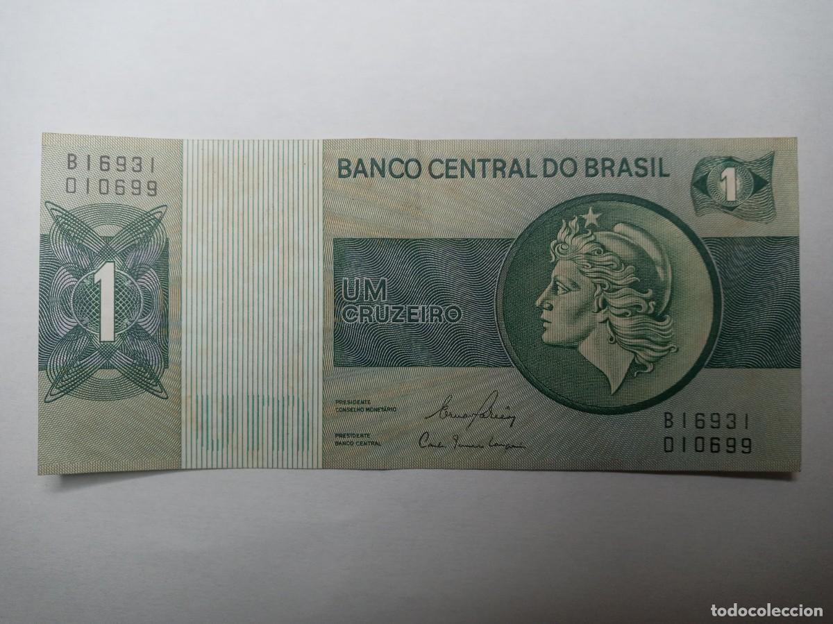 Billetes extranjeros: billete-moneda 1 cruzeiro, Brasil - Foto 2