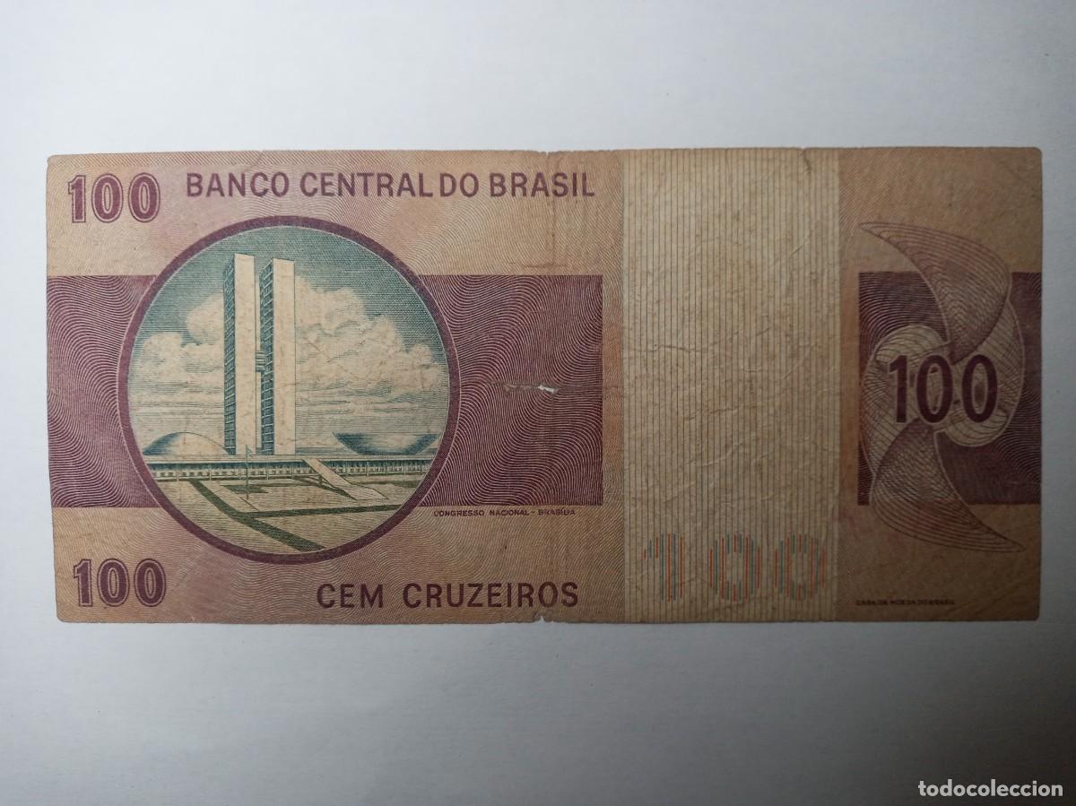 Billetes extranjeros: billete-moneda 100 cruzeiro, Brasil - Foto 1