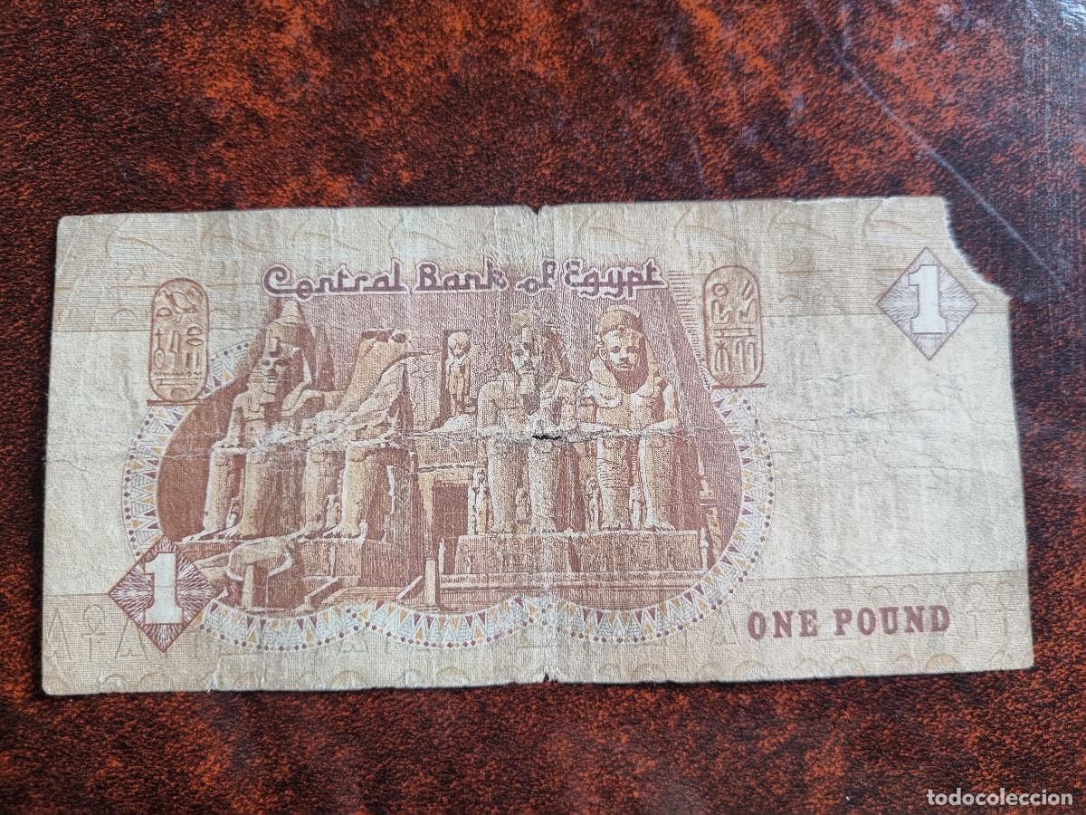 Billetes extranjeros: Egipto 1 libra. One pound. Circulado - Foto 2