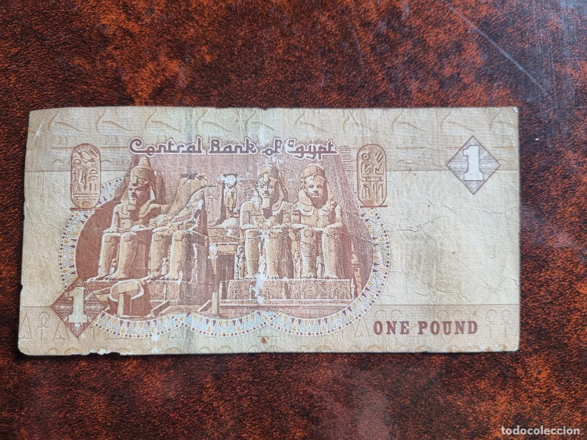 Billetes extranjeros: Egipto 1 libra. One pound. Circulado - Foto 2