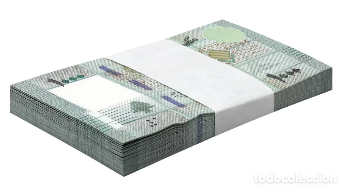 Banconote internazionali: Taco x 100 Billetes LIBANO 1000 Libras 2016 SC livres Bundle Fajo