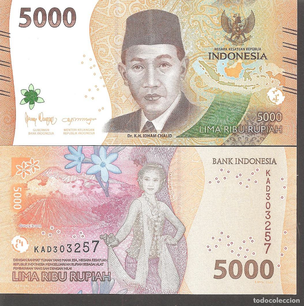Billetes extranjeros: INDONESIA 5000 RUPIAS 2022 SC/UNC - Foto 1