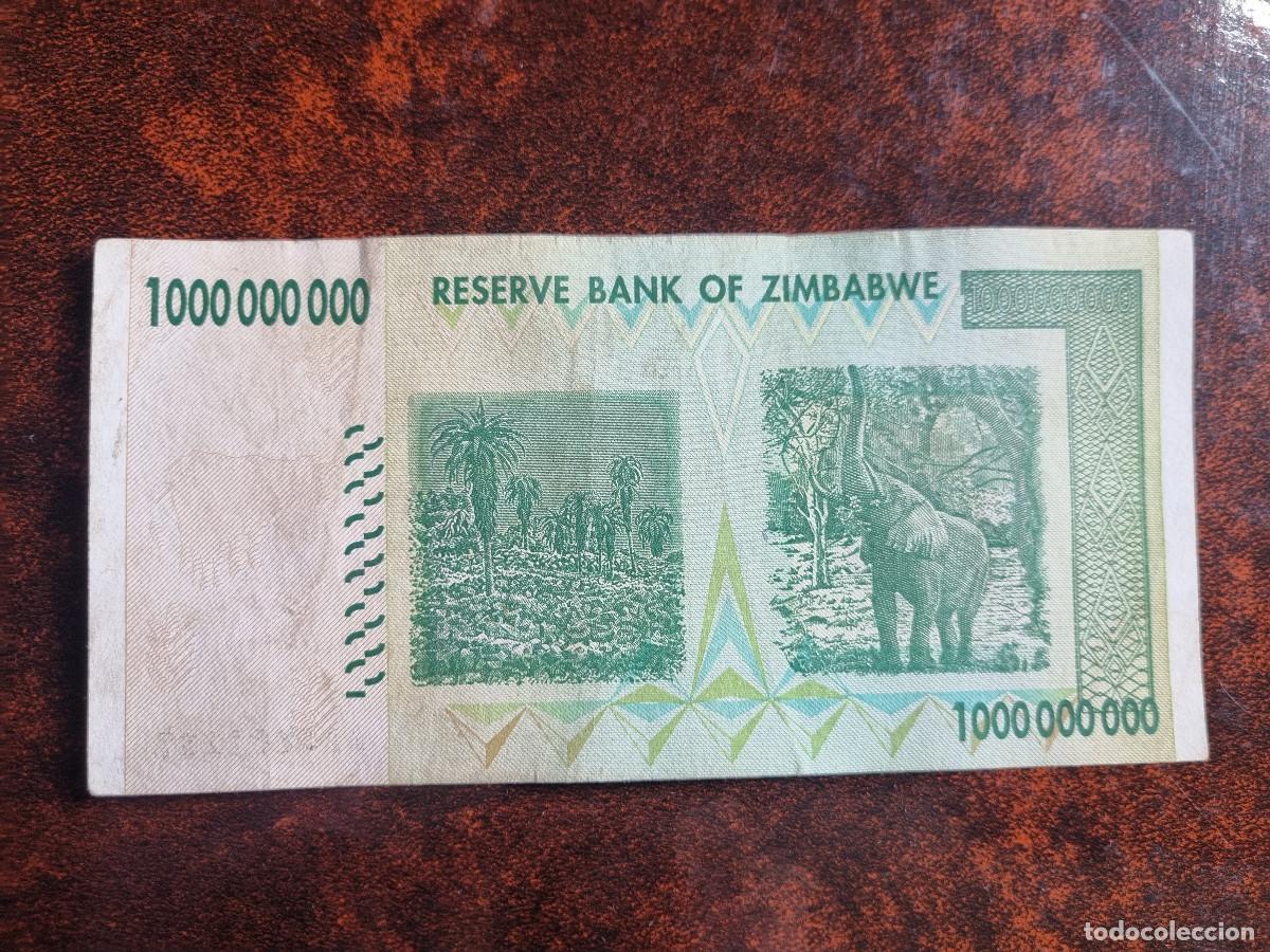 Billetes extranjeros: Zimbabwe 1 Billion Dollars. 2008 - Foto 2