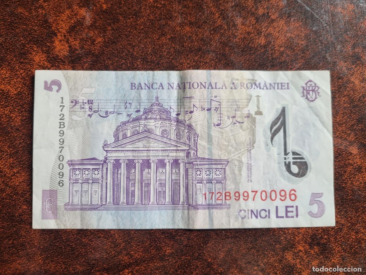 Billetes extranjeros: Rumania - Romania 5 Leu - Foto 2