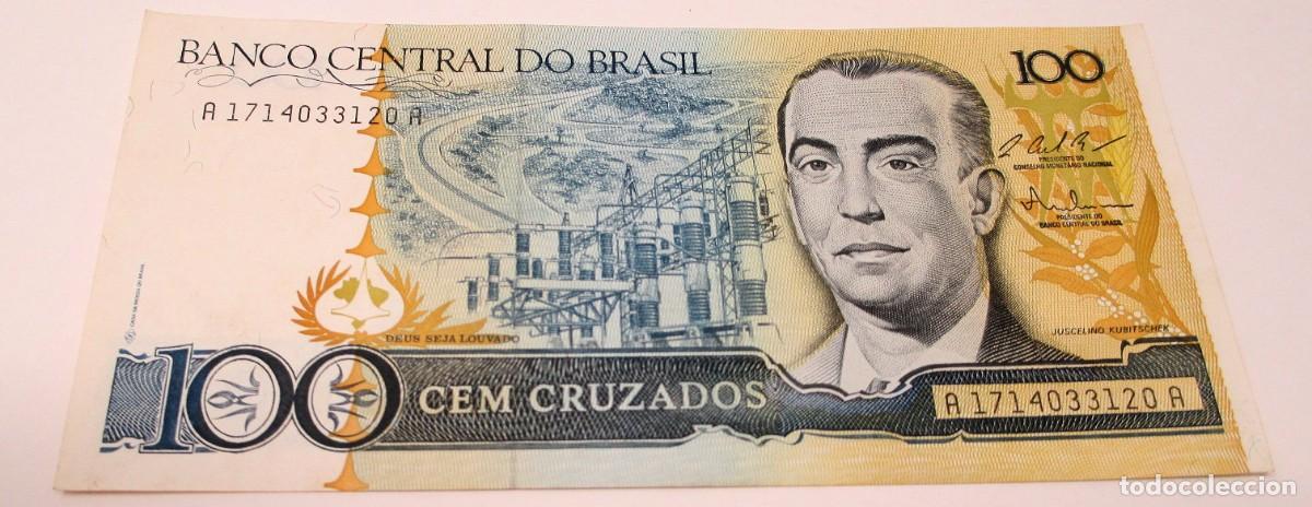 Billets internationaux: Billete de 100 Cruzados de Brasil