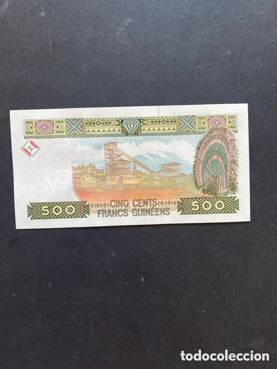 Billetes extranjeros: Billete de Guinea 500 cents - Foto 2