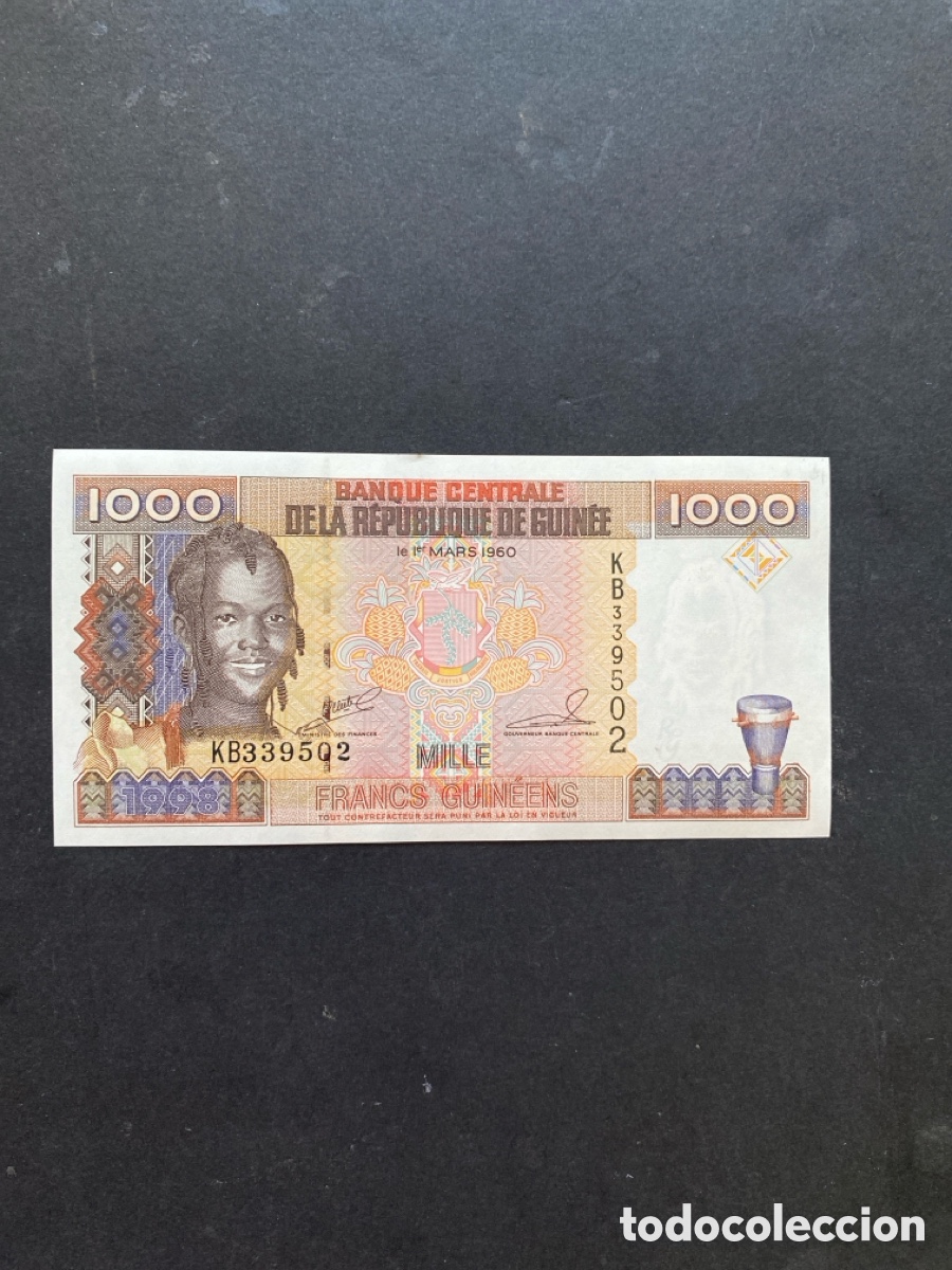 Billetes extranjeros: Billete de Guinea 1000 francs - Foto 1