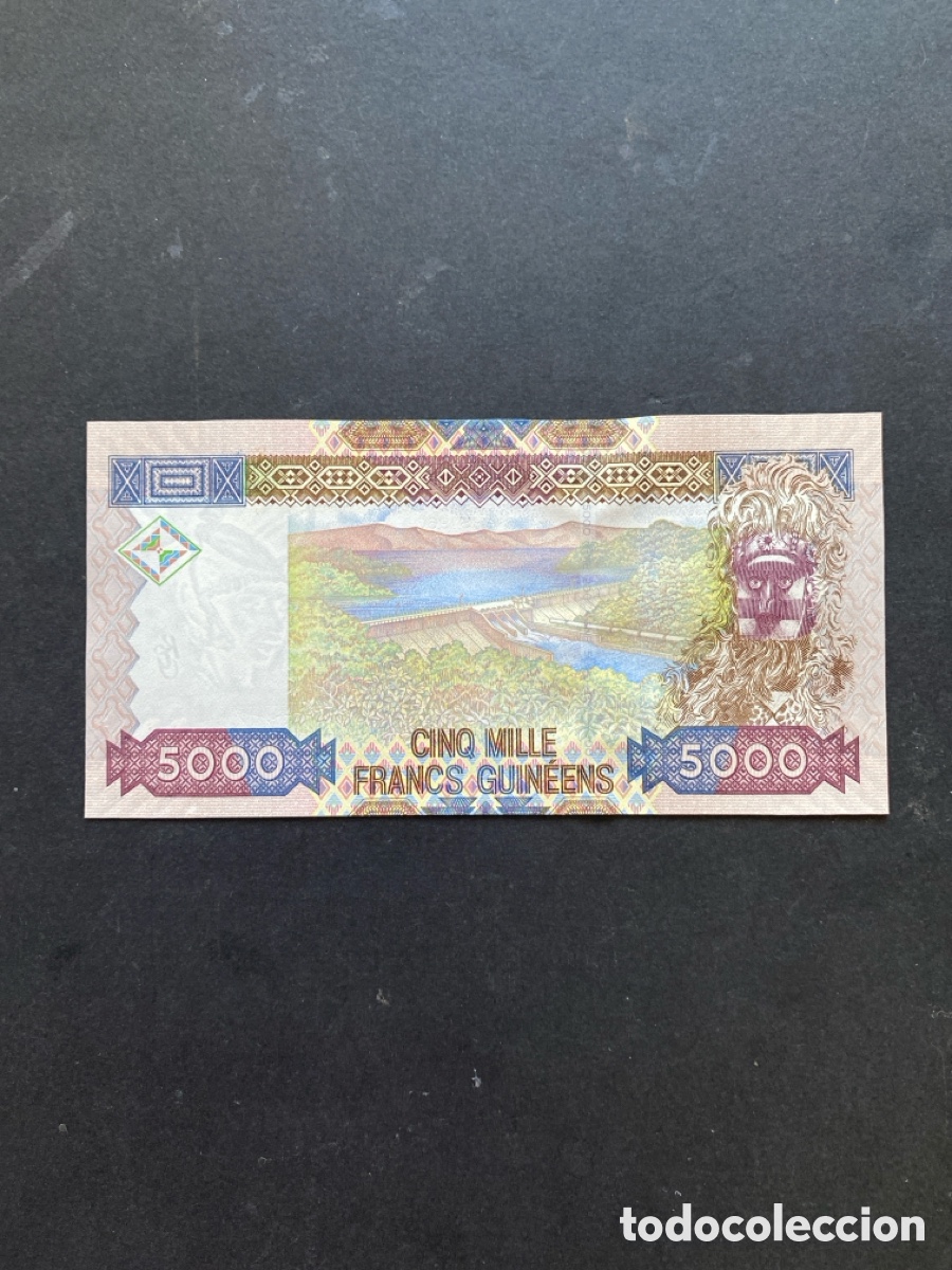 Billetes extranjeros: Billete de Guinea 5000 francs - Foto 2