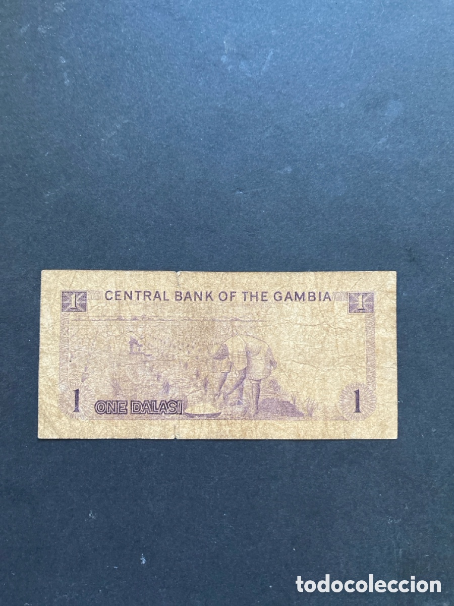 Billetes extranjeros: Billete de Gambia 1 dalasi - Foto 2