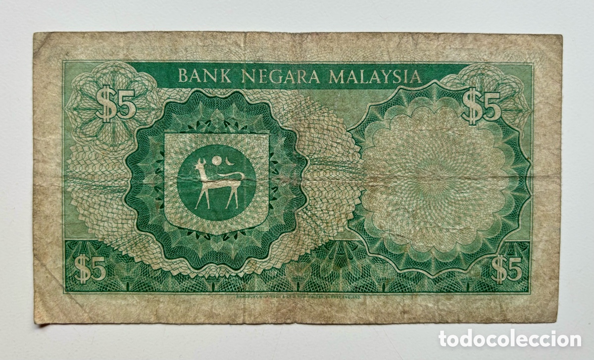 Billetes extranjeros: Billete MALASIA 5 Ringgit (1967-1972) Malaysia - Foto 2