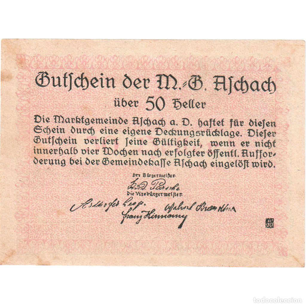 Billetes extranjeros: [#289303] Austria, Aschach, 50 Heller, EBC - Foto 2