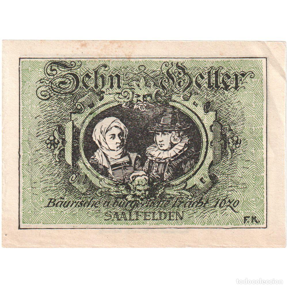 Billetes extranjeros: [#289313] Austria, Saalfelden, 10 Heller, SC - Foto 2