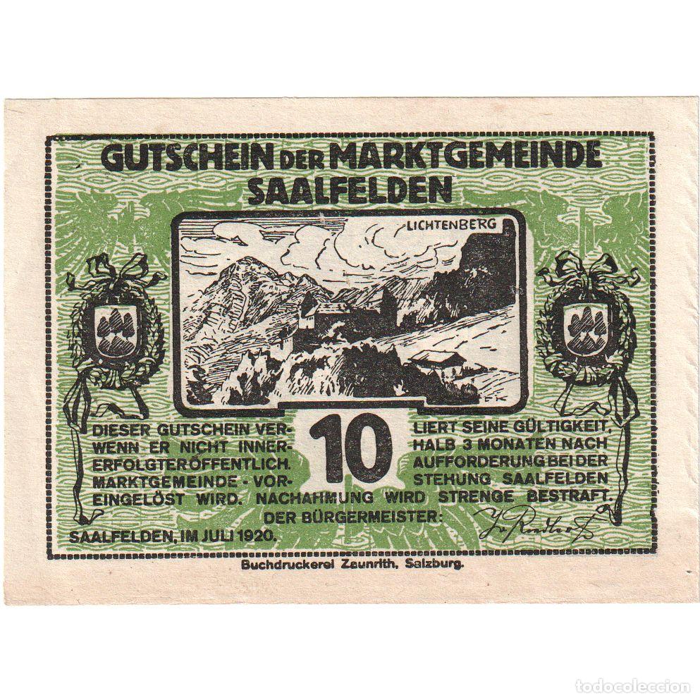 Billetes extranjeros: [#289313] Austria, Saalfelden, 10 Heller, SC - Foto 1