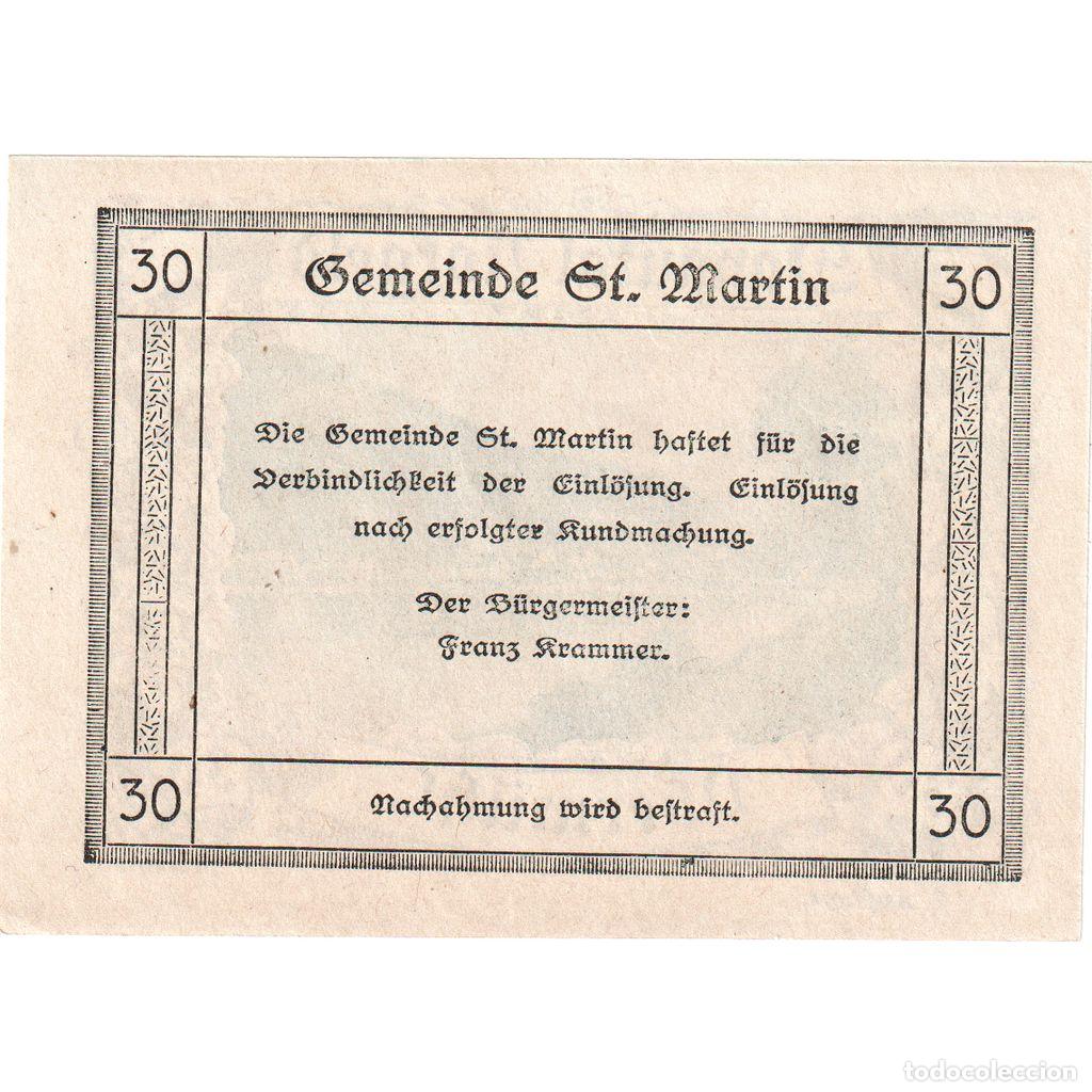 Billetes extranjeros: [#289359] Austria, St Martin, 30 Heller, SC - Foto 2