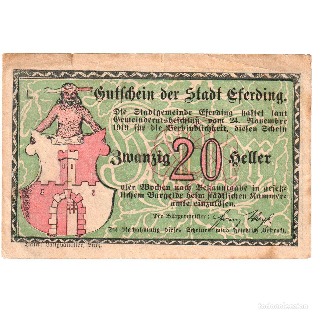 Billetes extranjeros: [#289384] Austria, Eferding, 20 Heller, BC - Foto 1