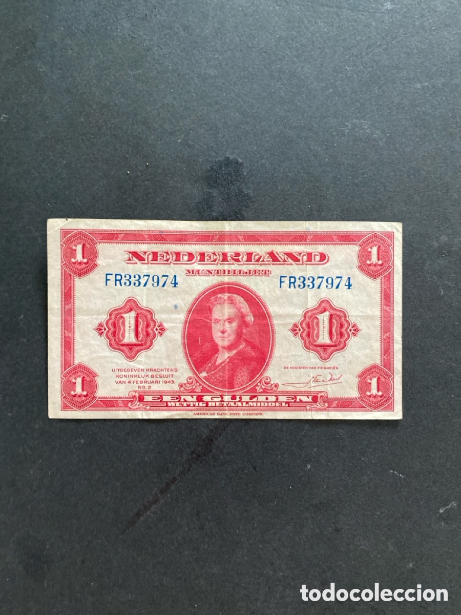 Billetes extranjeros: Billete de Holanda 1 gulden - Foto 1