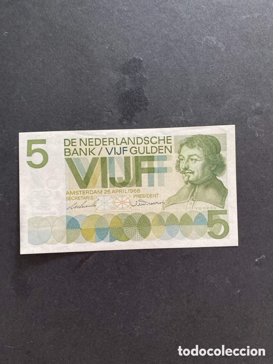 Billetes extranjeros: Billete de Holanda 5 gulden - Foto 1
