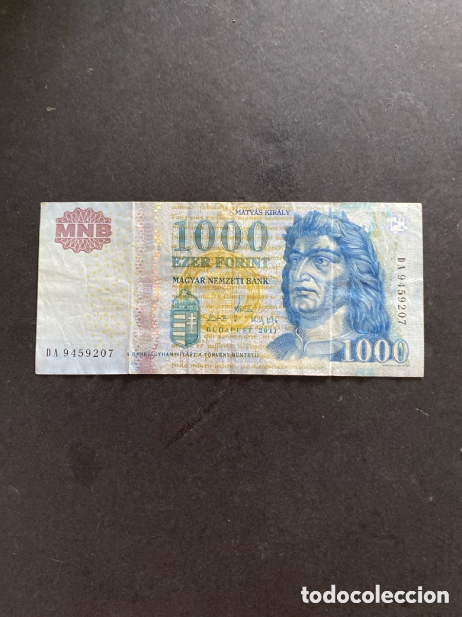 Billetes extranjeros: Billete de Hungria 1000 forint - Foto 1
