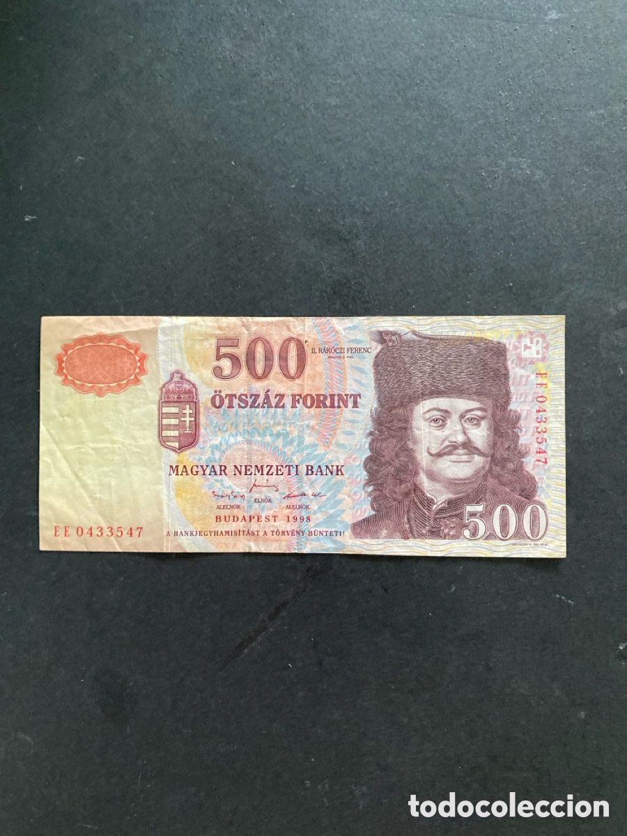 Billetes extranjeros: Billete de Hungria 500 forint - Foto 1