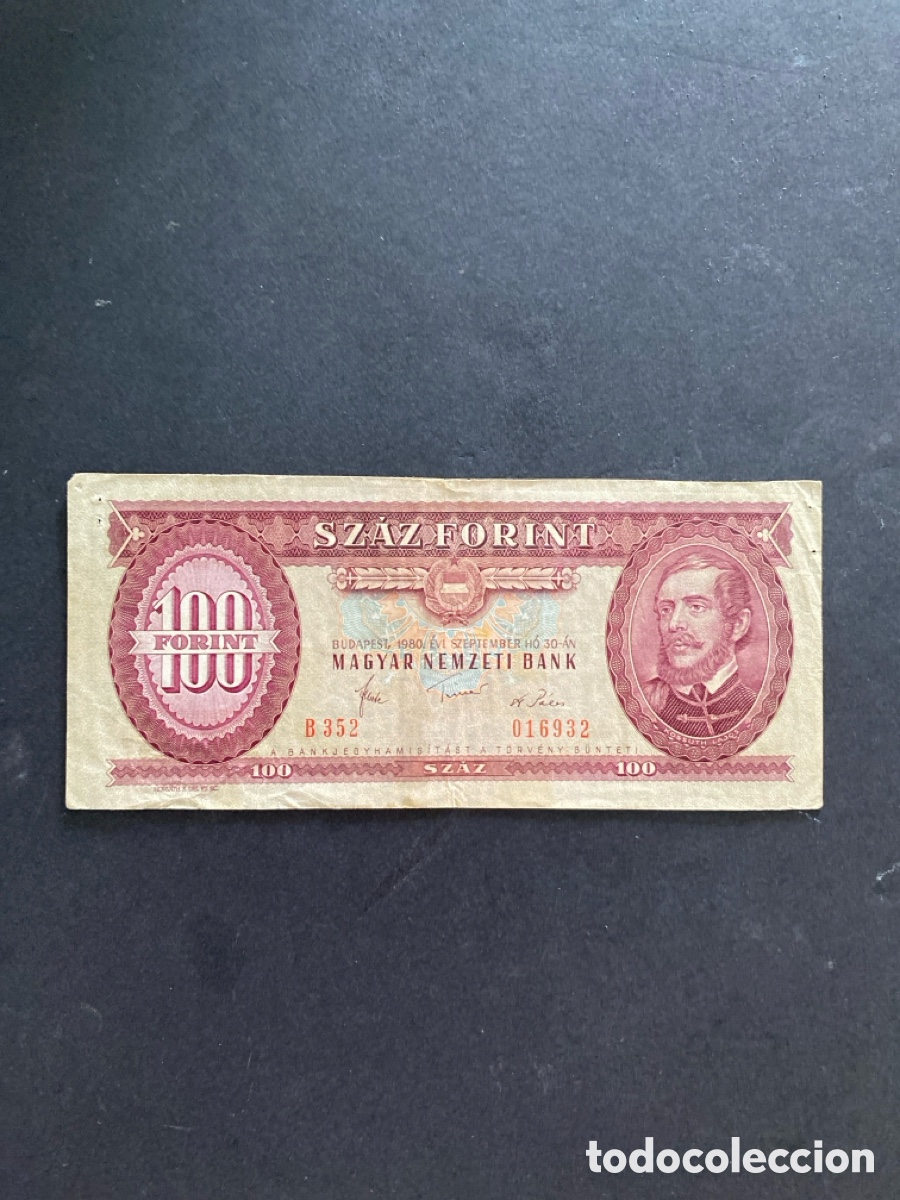 Billetes extranjeros: Billete de Hungria 100 forint - Foto 1