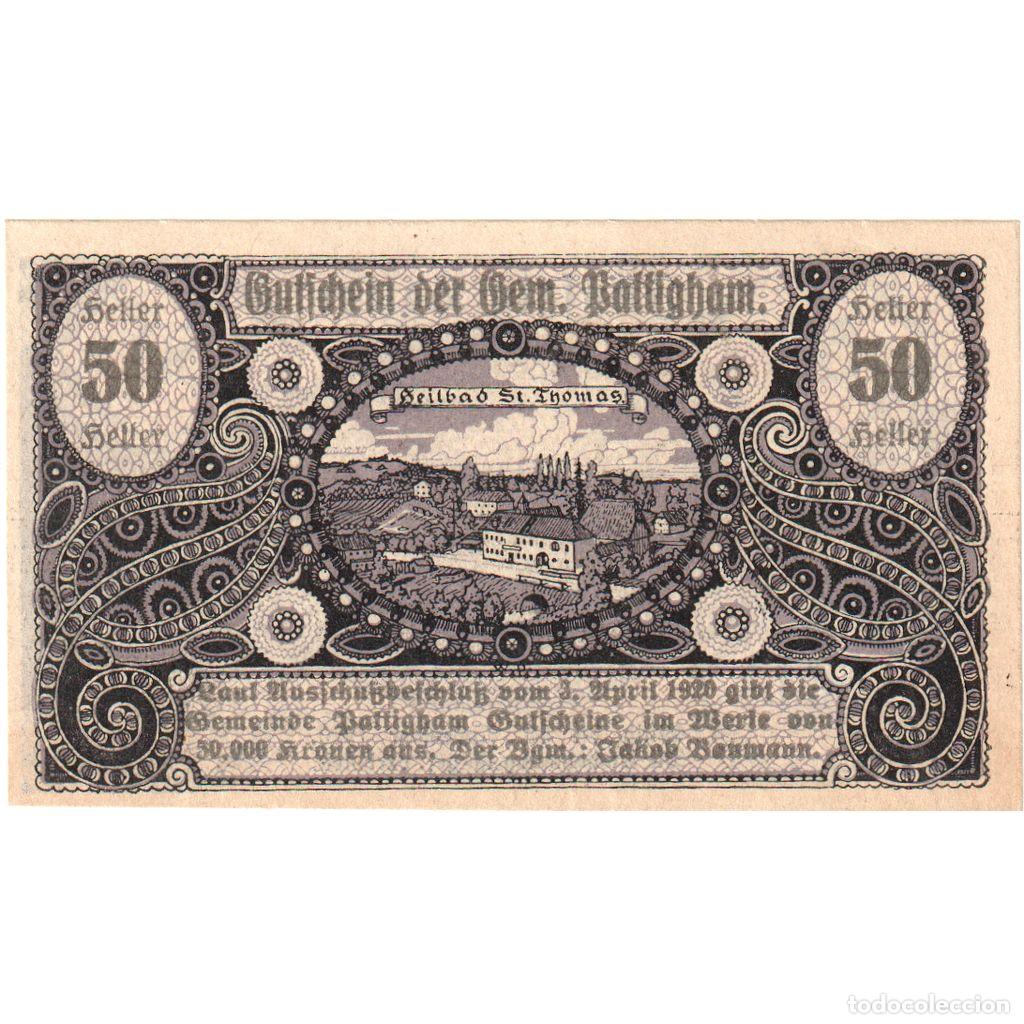 Billetes extranjeros: [#289537] Austria, St Thomas, 50 Heller, 1920-12-31, SC - Foto 1