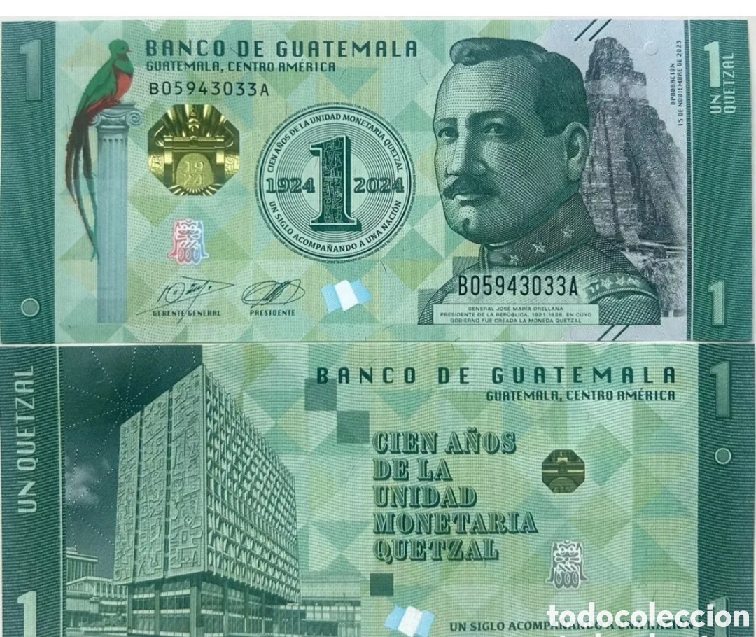 Billetes extranjeros: Billete Guatemala 2024 original % - Foto 1