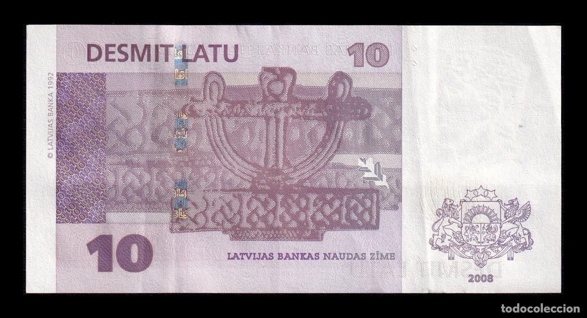 Billetes extranjeros: Letonia 10 Latu 2008 Pick 54 Ebc Xf - Foto 2