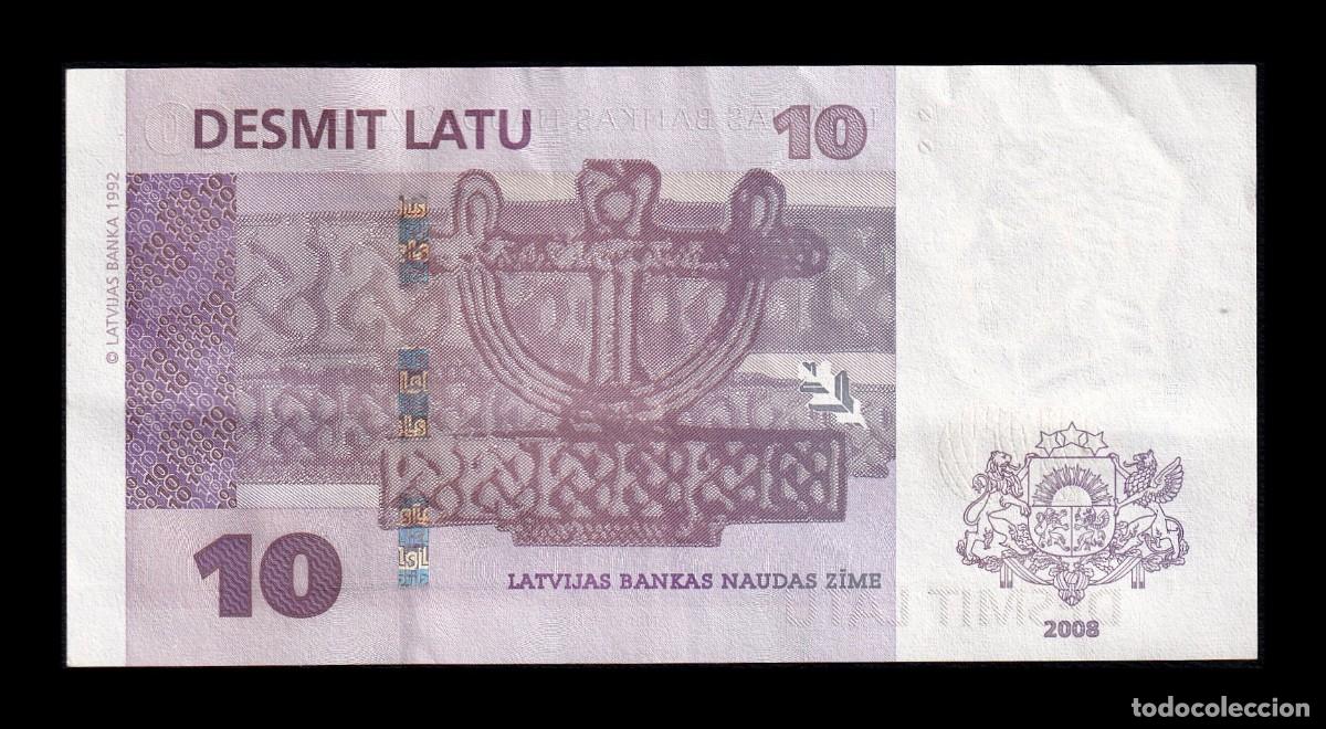 Billetes extranjeros: Letonia 10 Latu 2008 Pick 54 Ebc Xf - Foto 2