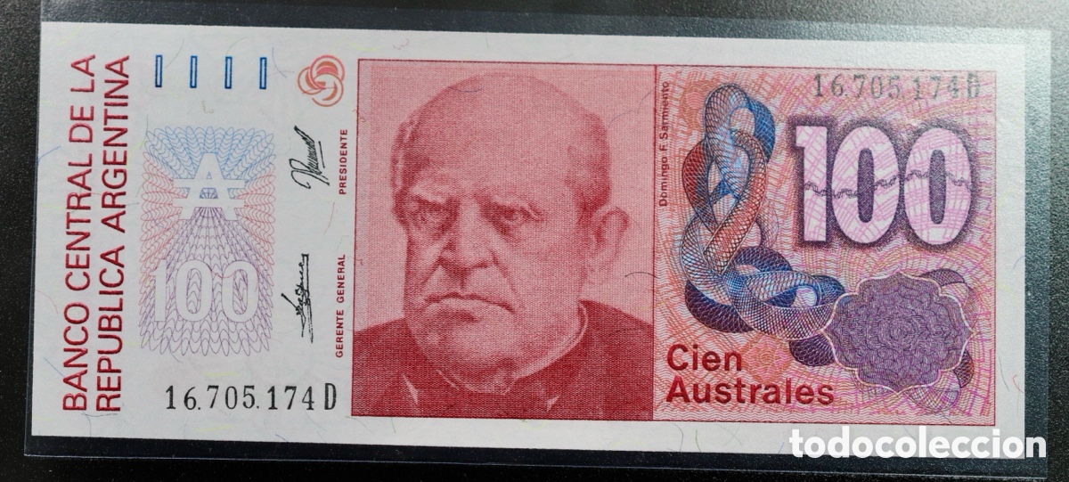 Billetes extranjeros: ARGENTINA, 100 AUSTRALES - Foto 1