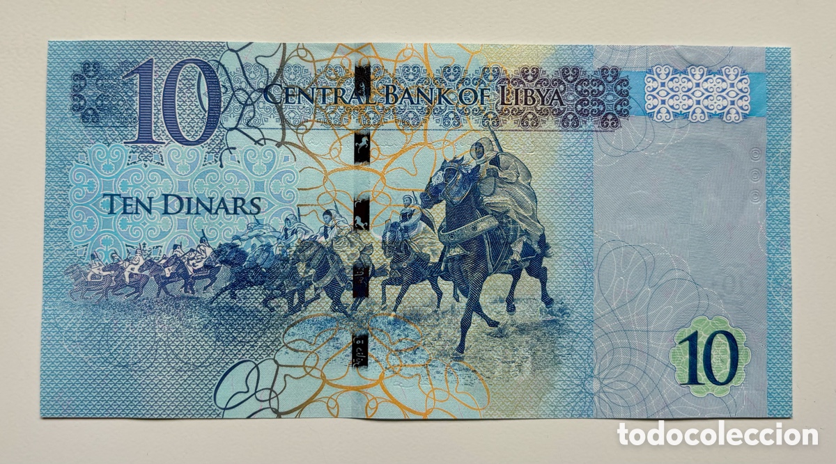 Billetes extranjeros: Billete LIBIA 10 Dinars (2015) SC. libya - Foto 2