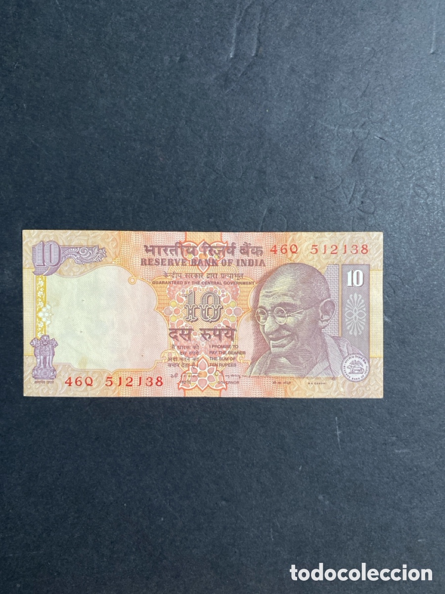 Billetes extranjeros: Billete de India 10 rupees - Foto 1