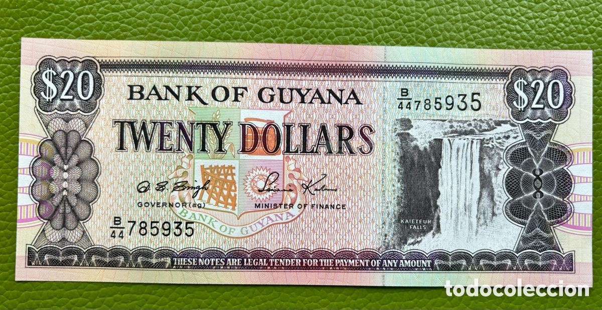 Billetes extranjeros: GUYANA. 20 D&Oacute;LARES. (1996) - Foto 1
