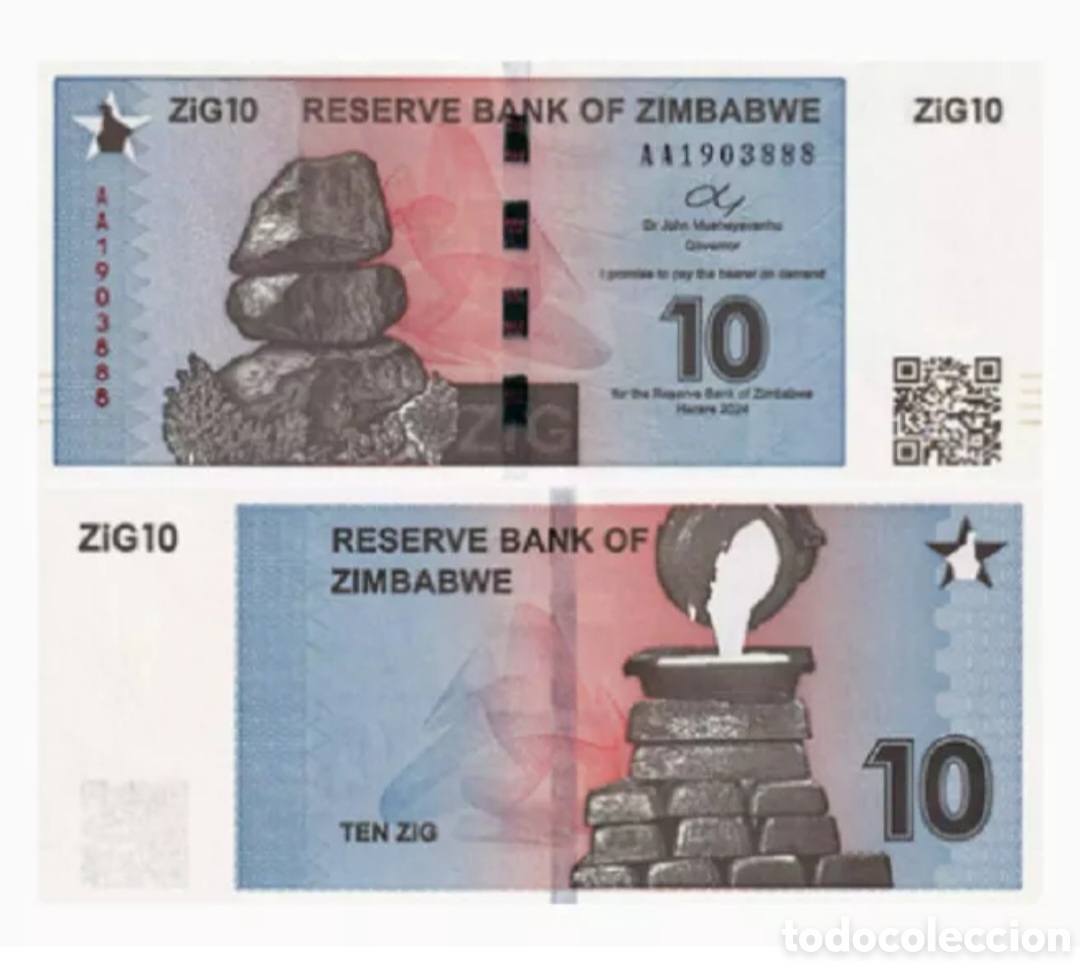 Billetes extranjeros: Billete zimbabwe zig sin circular - Foto 1