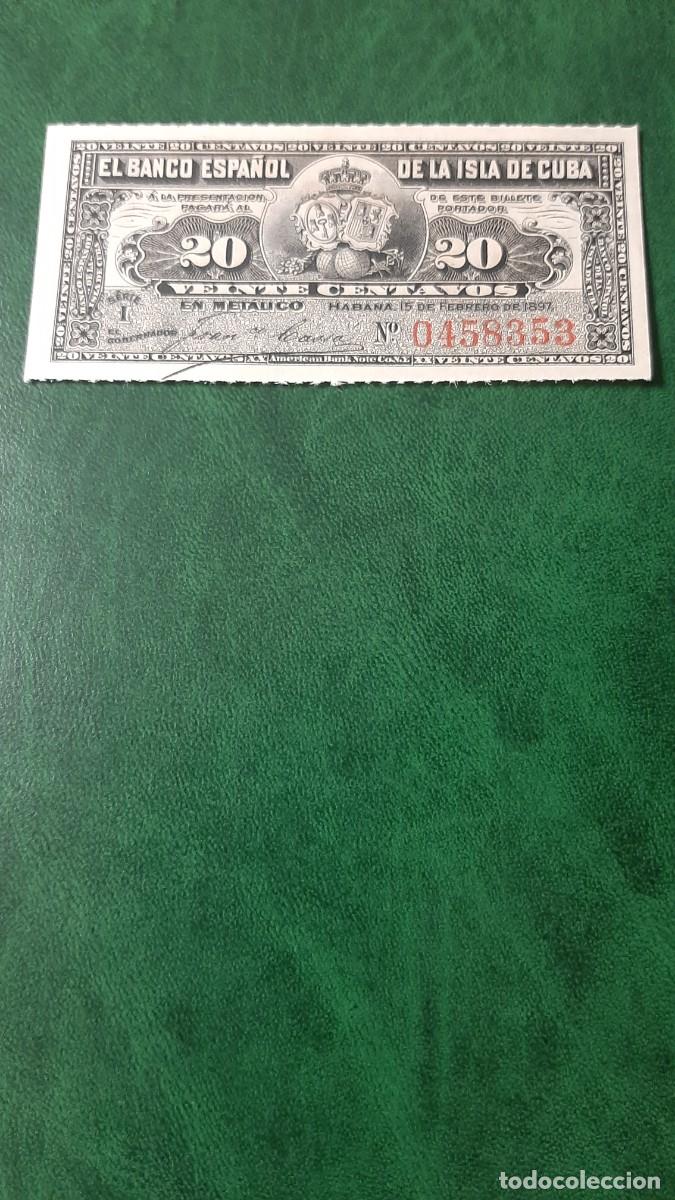 Billetes extranjeros: Billete de 20 centavos; CUBA. - Foto 1