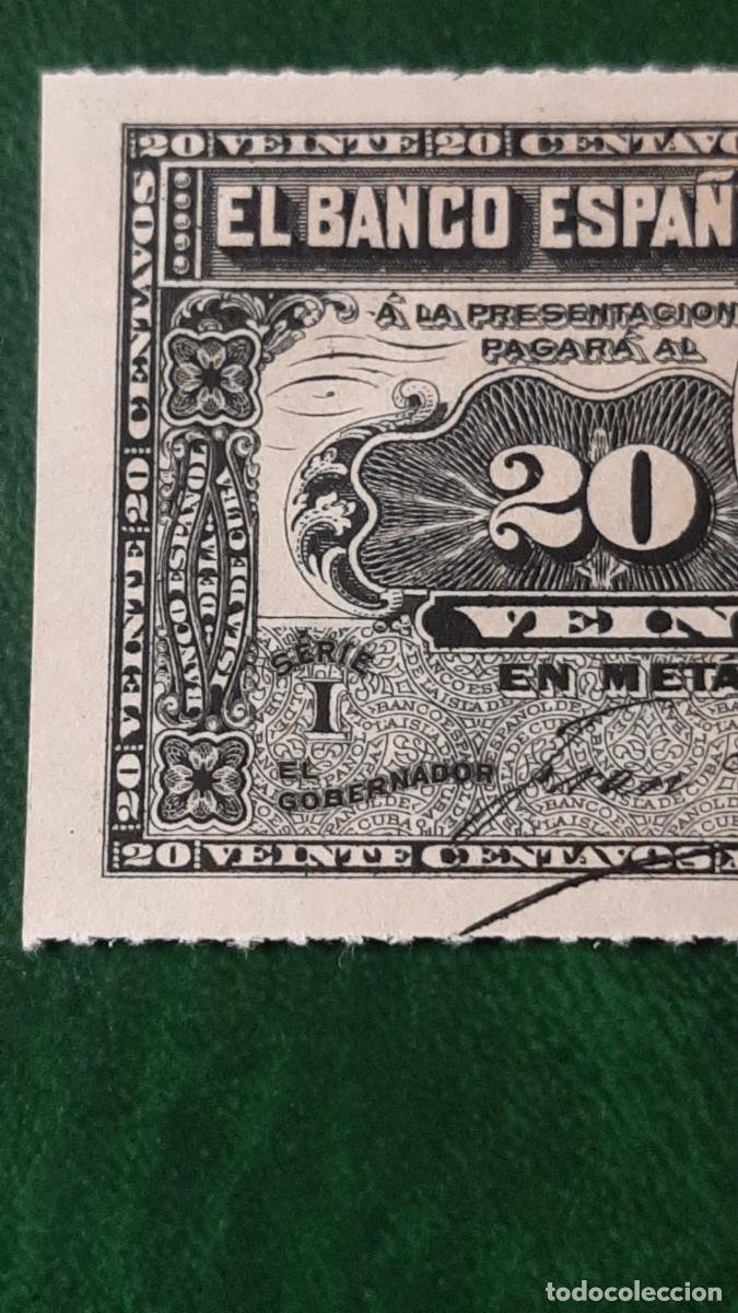 Billetes extranjeros: Billete de 20 centavos; CUBA. - Foto 2