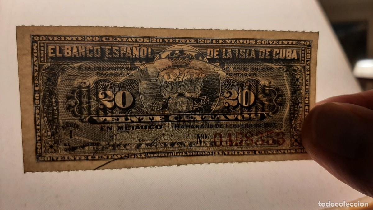 Billetes extranjeros: Billete de 20 centavos; CUBA. - Foto 9