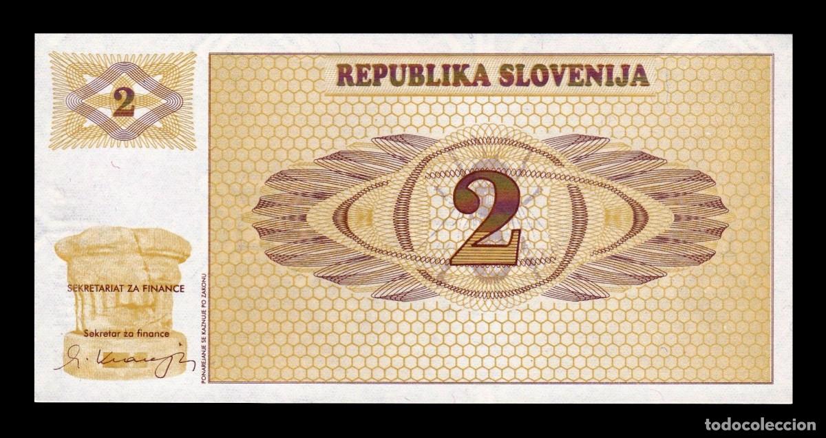 Billetes extranjeros: Eslovenia 2 Tolarja 1990 Pick 2 Sc Unc - Foto 1