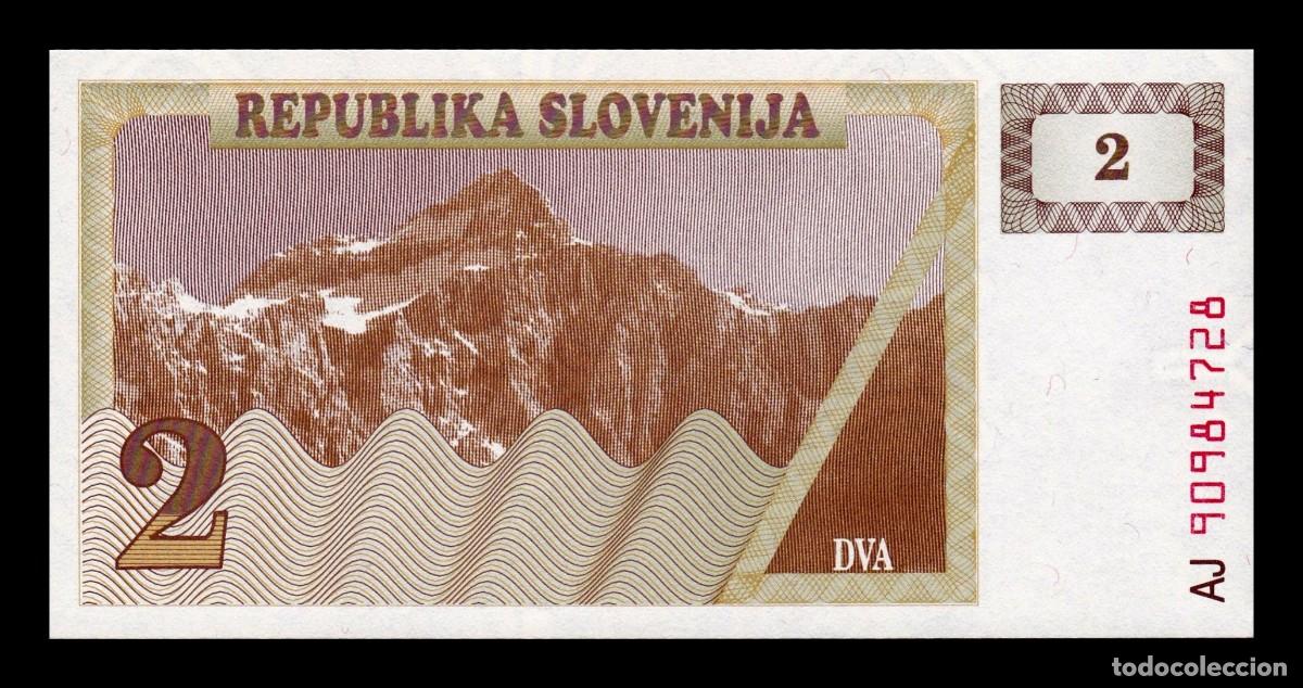 Billetes extranjeros: Eslovenia 2 Tolarja 1990 Pick 2 Sc Unc - Foto 2