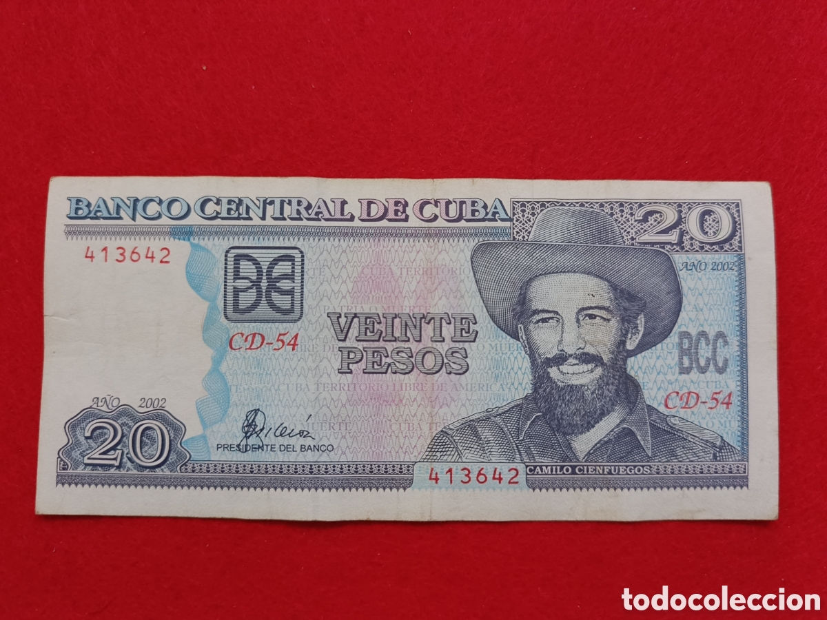 Billetes extranjeros: Billete de 20 pesos 2002 Cuba. Circulado - Foto 1