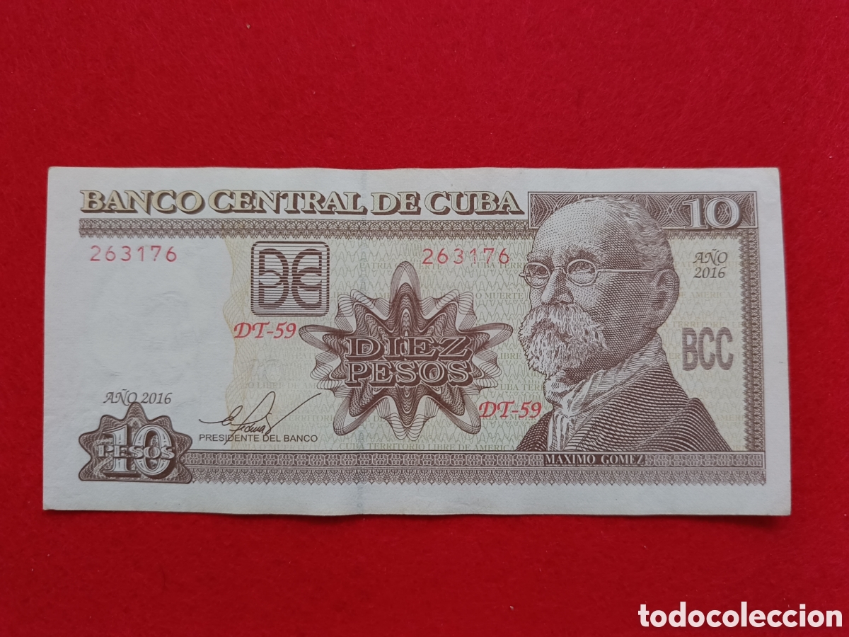 Billetes extranjeros: Billete de 10 pesos 2016 Cuba. Circulado - Foto 1