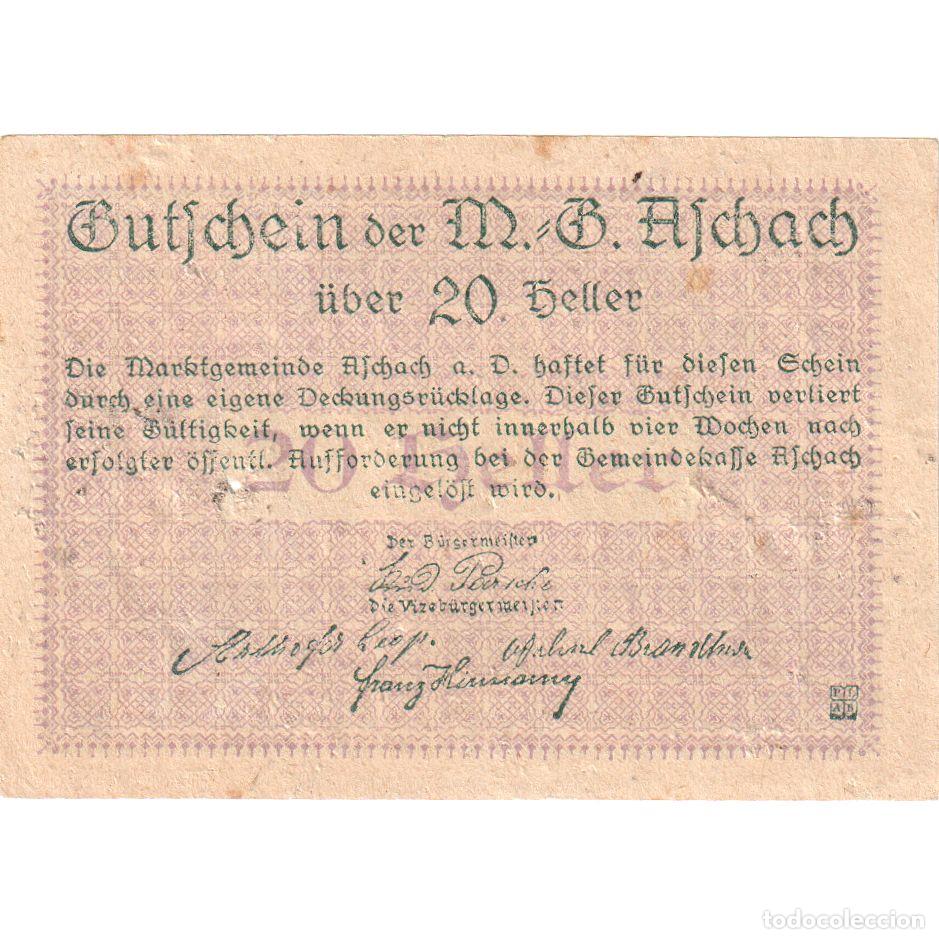Billetes extranjeros: [#289590] Austria, Aschach, 20 Heller, MBC - Foto 1