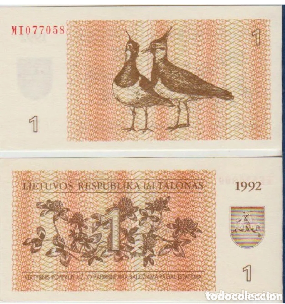 Billetes extranjeros: Billete Lituania original % s/c - Foto 1