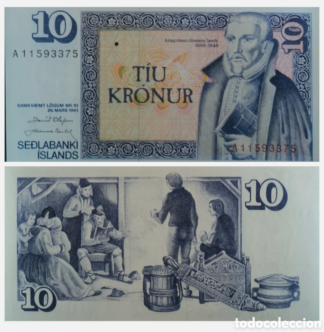 Billetes extranjeros: Billete islandia sin circular - Foto 1